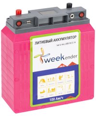 Weekender 100Ah 12V літій-іонний акумулятор з USB, дисплеєм та зарядним пристроєм