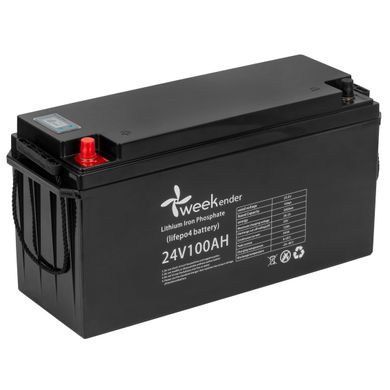 Weekender LiFePO4 100Ah 24V літій-ферумний акумулятор + зарядка 29,4V 10А