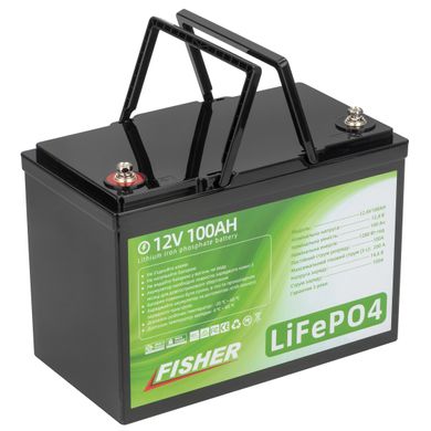 Fisher 100Ah 12V LiFePO4 литий-ферумный аккумулятор