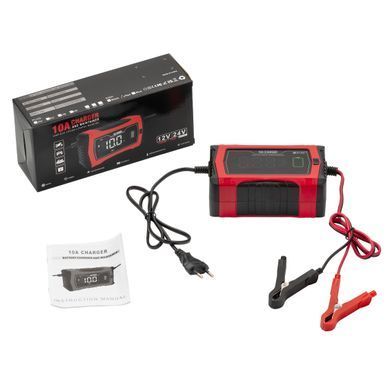 Зарядное устройство HT-RC 10A 12V/24V Battery Charger Car Adaptive Fast Charging Lithium Lifepo4 Lead-Acid (HT-RC 10A RED)
