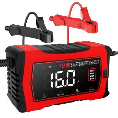 Зарядний пристрій HT-RC 12V 16A / 24V 10A Car Battery Charger Lithium LiFePO4 AGM GEL Lead-Acid Batteries (HT-RC 16A)
