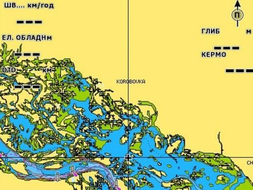 Карта устья Дуная Navionics Gold Дунай