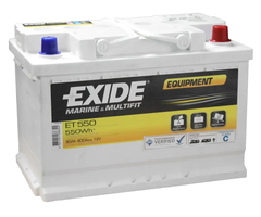 Exide Equipment ET 550 80Ah аккумулятор