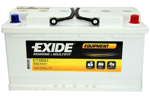 Exide Equipment ET 650 100Ah акумулятор